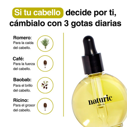 Aceite Natural Para El Crecimiento Del Cabello